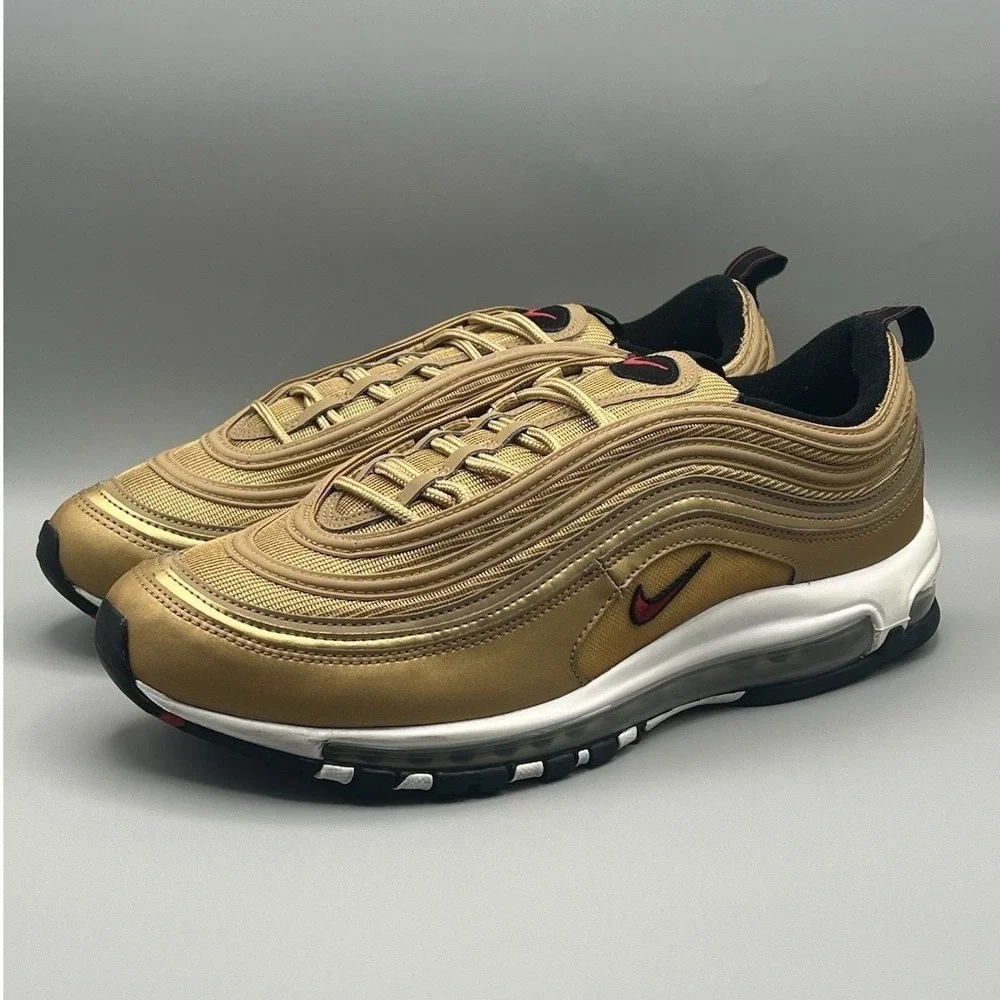 2022 Nike Air Max 97 OG Metallic Gold Retro Shoes -  Men's Size 11.5 USED